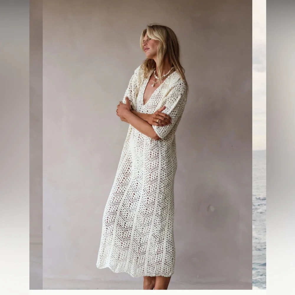 Maurie + Eve LOVE AND STARS DRESS - CREAM, M+E 10 / USA M/ , color natural - Picture 6 of 12